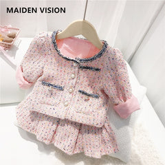 kids coat winter sweater+bow tie Tulle dress