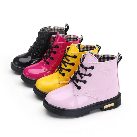 Unisex Children Boots for  Spring Autumn PU Leather