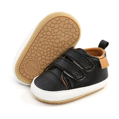 PU Solid Color Casual Baby Shoes Sneakers for Girl and Boy