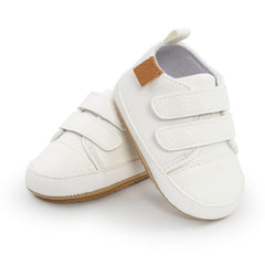 PU Solid Color Casual Baby Shoes Sneakers for Girl and Boy