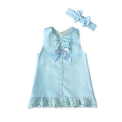 Newborn Baby Cute Bow Sleeveless Princess Dresses