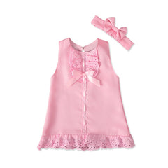 Newborn Baby Cute Bow Sleeveless Princess Dresses