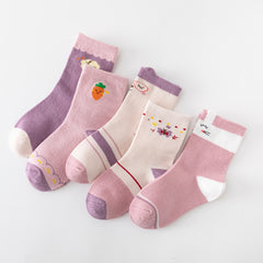 5 Set of lot Baby Socks Autumn Winter Warm Cotton