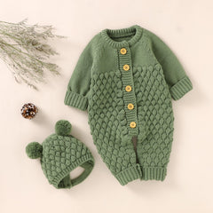 Unisex Baby Rompers Jumpsuits, Caps Clothes Sets for Newborn