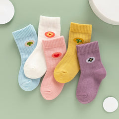 5 Set of lot Baby Socks Autumn Winter Warm Cotton