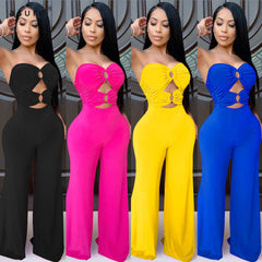 Women Jumpsuit Pants Body Black Overalls Sexy Femme Baddie Clothes