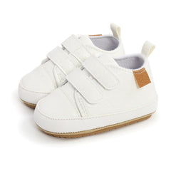 PU Solid Color Casual Baby Shoes Sneakers for Girl and Boy