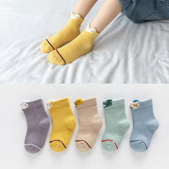 5 Set of lot Baby Socks Autumn Winter Warm Cotton