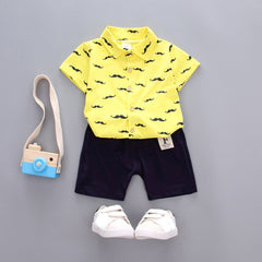 Summer Baby Suit Casual Short sleeve Shirt+Shorts