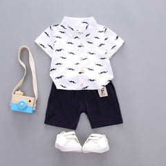 Summer Baby Suit Casual Short sleeve Shirt+Shorts