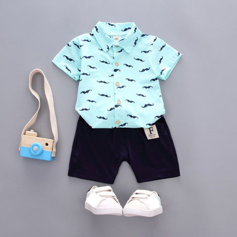 Summer Baby Suit Casual Short sleeve Shirt+Shorts