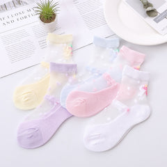 5 Pairs/Lot of Girls Socks Summer Breathable