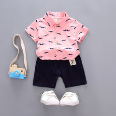 Summer Baby Suit Casual Short sleeve Shirt+Shorts