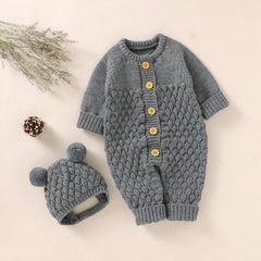 Unisex Baby Rompers Jumpsuits, Caps Clothes Sets for Newborn