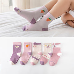 5 Set of lot Baby Socks Autumn Winter Warm Cotton