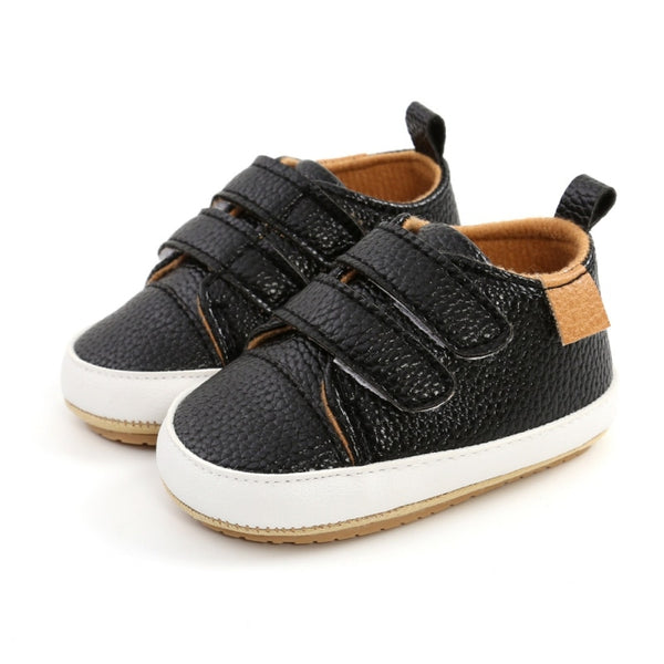 PU Solid Color Casual Baby Shoes Sneakers for Girl and Boy