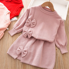 kids coat winter sweater+bow tie Tulle dress