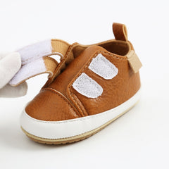 PU Solid Color Casual Baby Shoes Sneakers for Girl and Boy