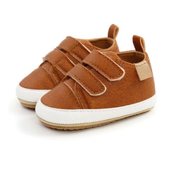 PU Solid Color Casual Baby Shoes Sneakers for Girl and Boy