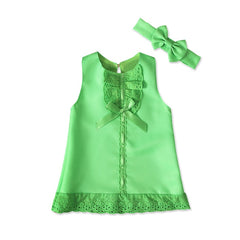 Newborn Baby Cute Bow Sleeveless Princess Dresses