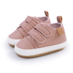 PU Solid Color Casual Baby Shoes Sneakers for Girl and Boy