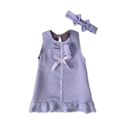 Newborn Baby Cute Bow Sleeveless Princess Dresses