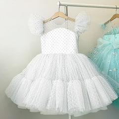 Shiny Princess Dress for Costume Girl Birthday Party Gown