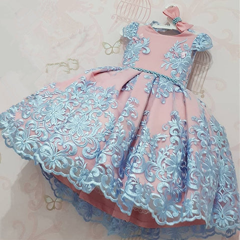 Shiny Princess Dress for Costume Girl Birthday Party Gown