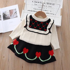 kids coat winter sweater+bow tie Tulle dress