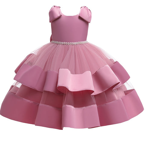 Elegant Bride Kids White Princess Dresses for Girls