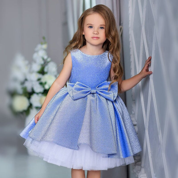 Shiny Princess Dress for Costume Girl Birthday Party Gown