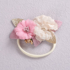 Lovely Lace Artificial Flower Headband Newborn Headband for Baby Girl