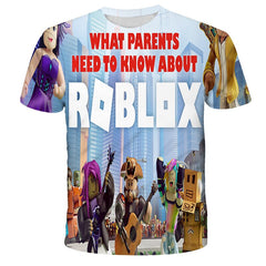 Cool 3D Printed Robloxing T Shirts for Boys