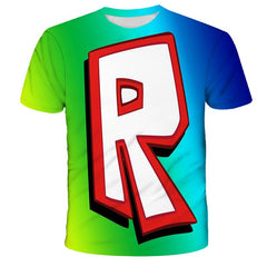 Cool 3D Printed Robloxing T Shirts for Boys