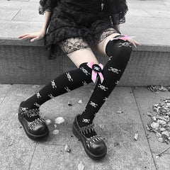 Girls Socks Black Goth Cute Fish Net Stockings