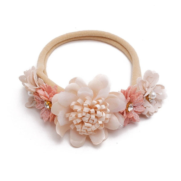 Lovely Lace Artificial Flower Headband Newborn Headband for Baby Girl