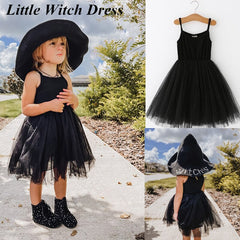 Black Sling Solid Color Tutu Ball Gown for Birthday