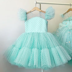 Shiny Princess Dress for Costume Girl Birthday Party Gown