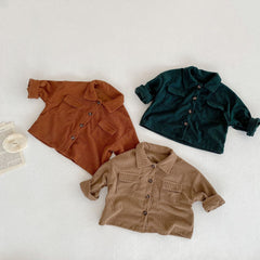 Kids Clothing Set Corduroy Coat and Pants 2Pcs Boys Suits Casual Girls Clothes