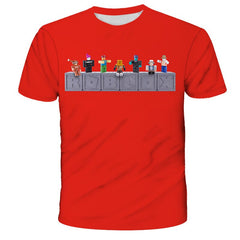 Cool 3D Printed Robloxing T Shirts for Boys