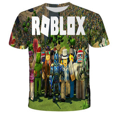 Cool 3D Printed Robloxing T Shirts for Boys