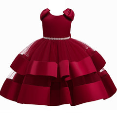 Elegant Bride Kids White Princess Dresses for Girls