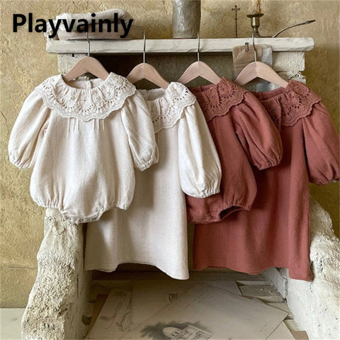 Cute Korean Style Spring Sister Clothes Baby bodysuits