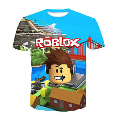 Cool 3D Printed Robloxing T Shirts for Boys