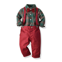 Christmas Outfit Red Plaid T-Shirts Pants