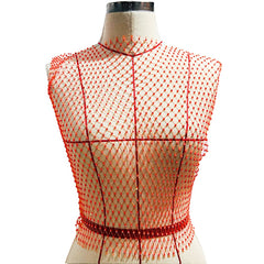 Sexy See Through Fishnet Tank  Crop Tops for Women