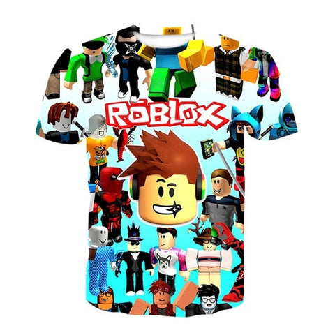 Cool 3D Printed Robloxing T Shirts for Boys