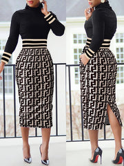 Women Bodycon Long Dress Long Sleeve